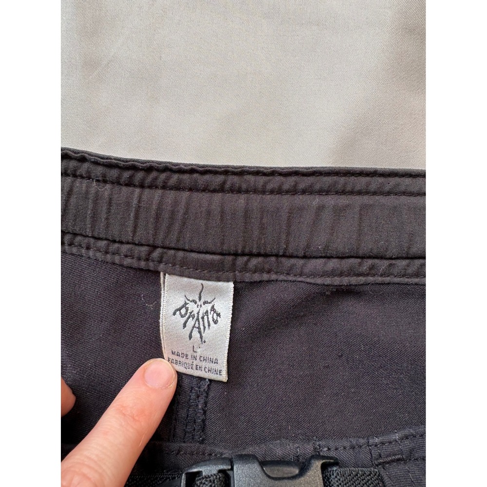 Prana Zion Black Hiking Pants Mens Large Built-in Belt Cargo Pocket Outdoor - Picture 2 of 7